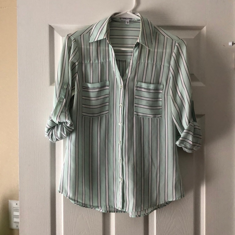 Express Mint Portofino Blouse